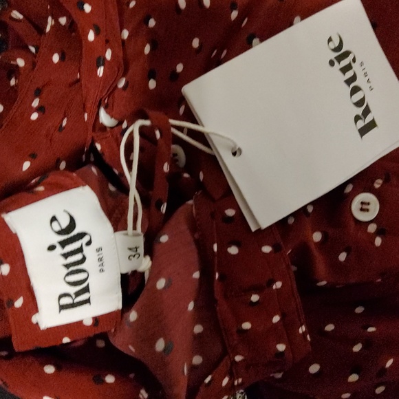 Rouje Red Floral Printed Midi Wrap Glorie Skirt - Picture 9 of 11